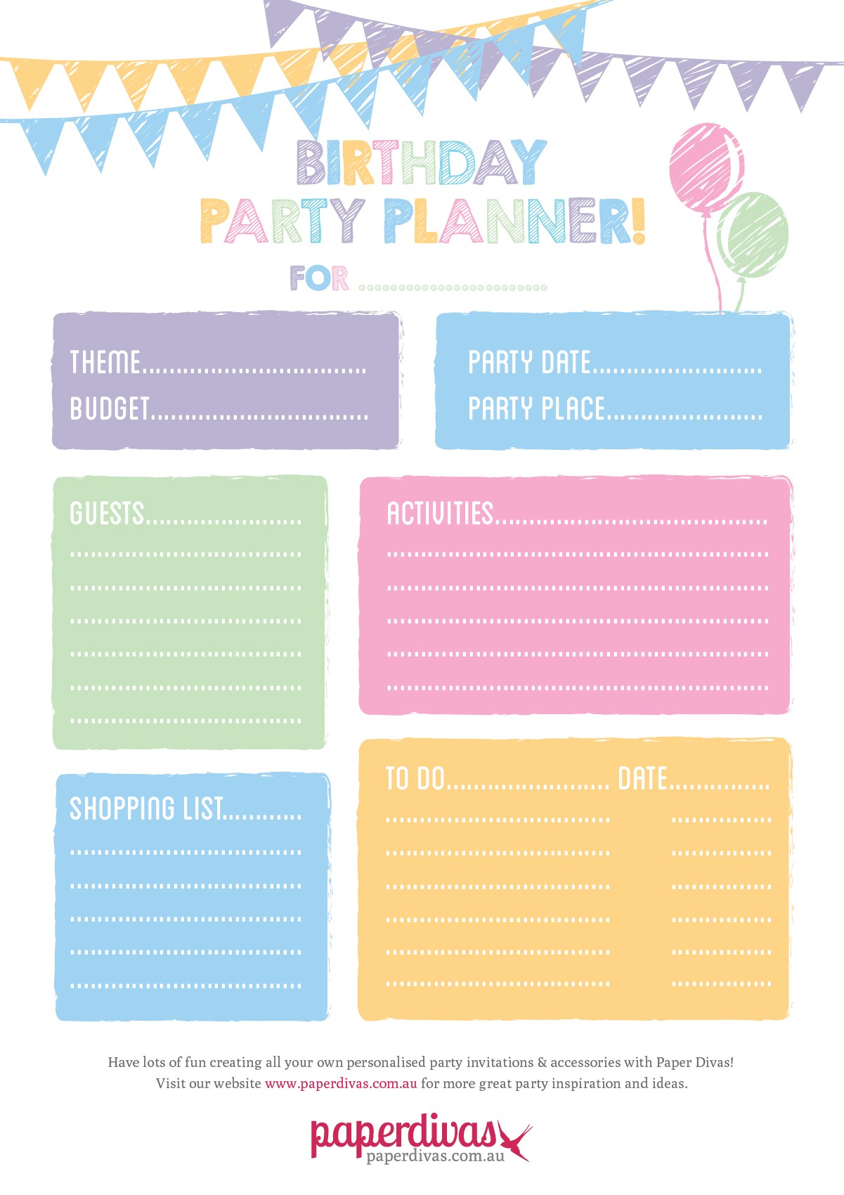 Party Agenda Template