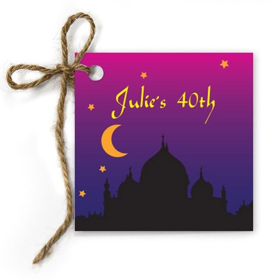 Arabian Nights Birthday Gift Tags