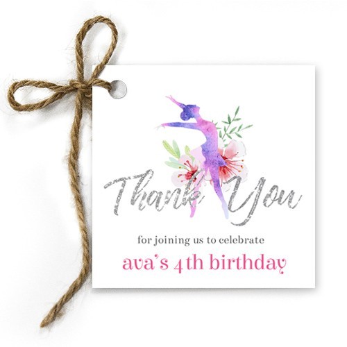 Ballerina Birthday Gift Tags