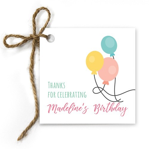 Balloons Birthday Gift Tags