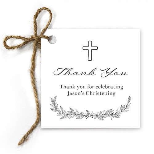 Botanic Border Christening Gift Tags