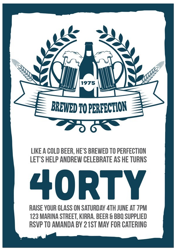 Brewed to Perfection Birthday Invitations
