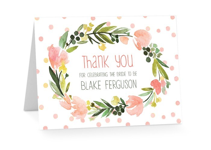 Bride to Be Thank You Cards