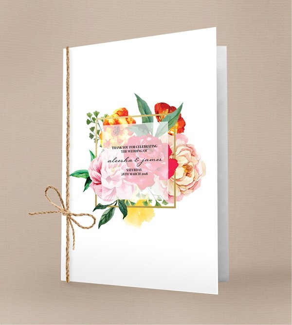 Bright Blooms Order Of Service Booklet Covers 