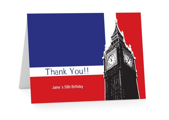 British Birthday Thank You Cards