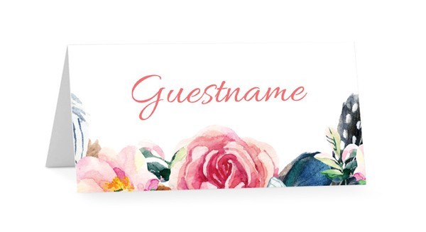 Butterfly Bouquet Christening Placecards