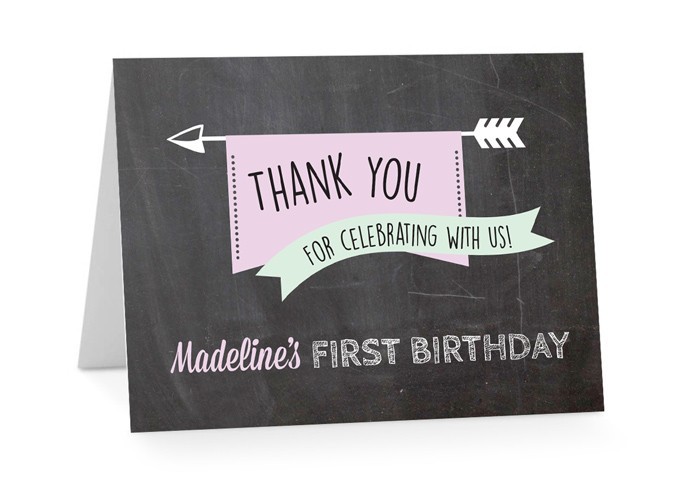 Chalked Up Birthday Thank You Card