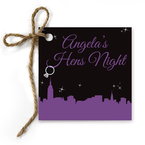 Champagne Skyline Gift Tags