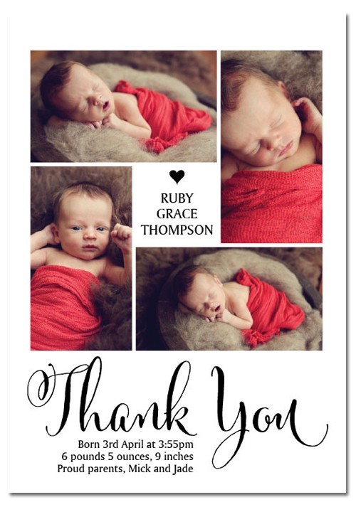 Checkers Birth Announcement Cards