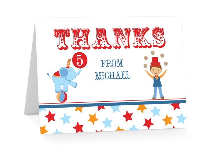Circus Act Thank You Cards