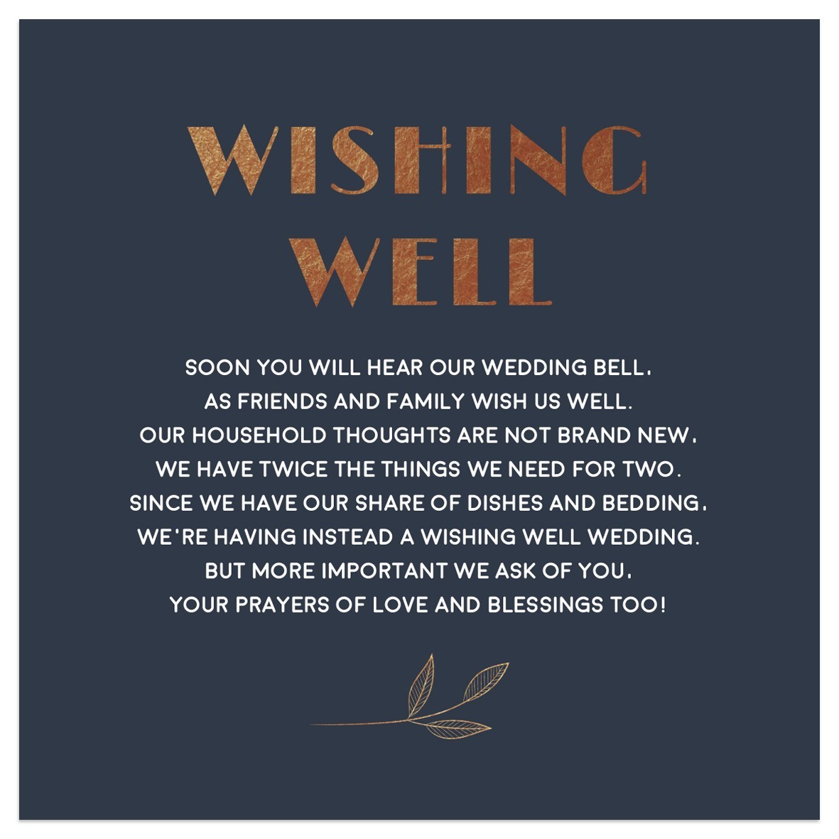 Copper Glow Wishing Well Card