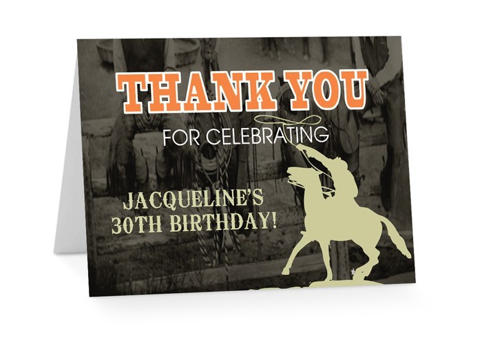 Country Birthday Thank You Cards