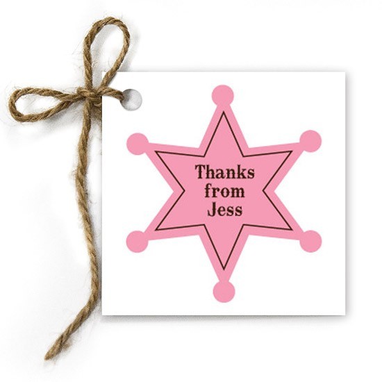 Cowgirl Birthday Gift Tags