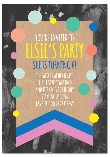 Craft and Dots Birthday Invitations