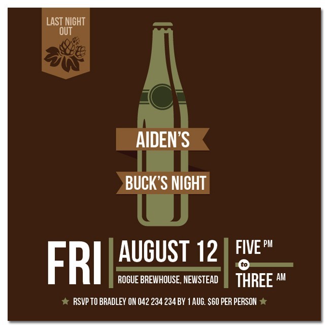 Craft Beer Bucks Party Invitations