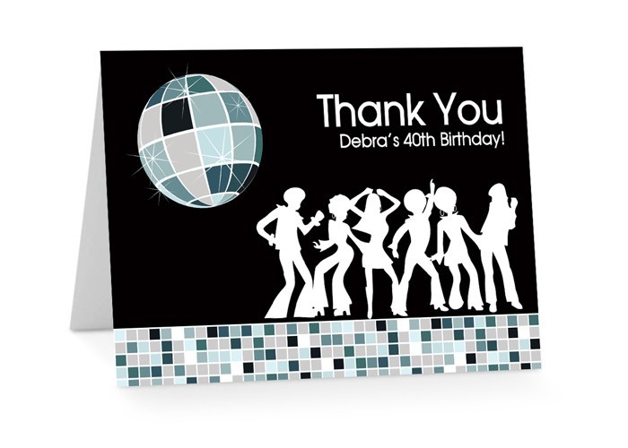 Disco Diva Birthday Thank You Cards