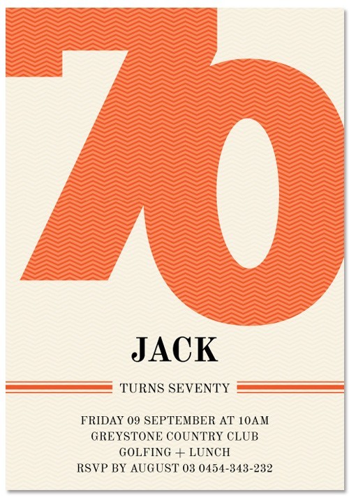 Epoch 70 Birthday Invitations