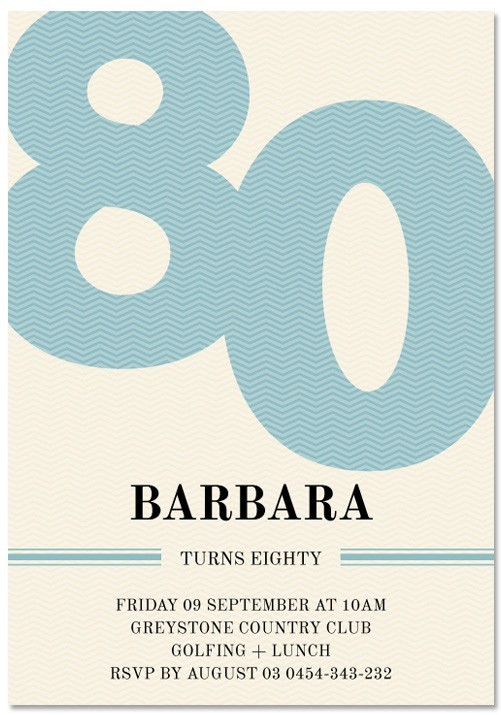 Epoch 80 Birthday Invitations