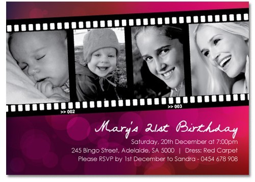 Film Reel Portrait Birthday Cards