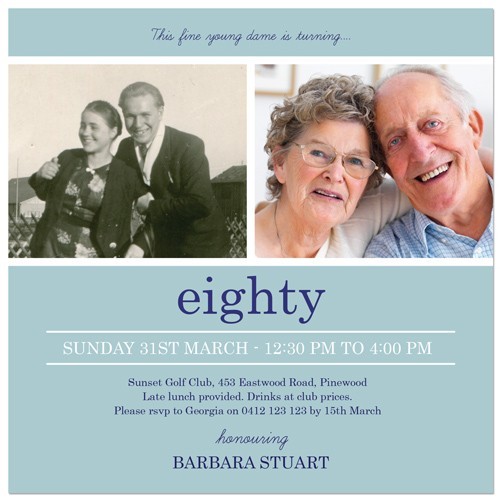 Fine and Still Young Birthday Invitations