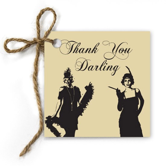 Flapper Birthday Gift Tags