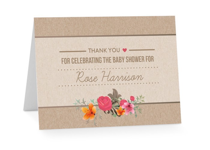 Fragrant Baby Shower Thank You Cards