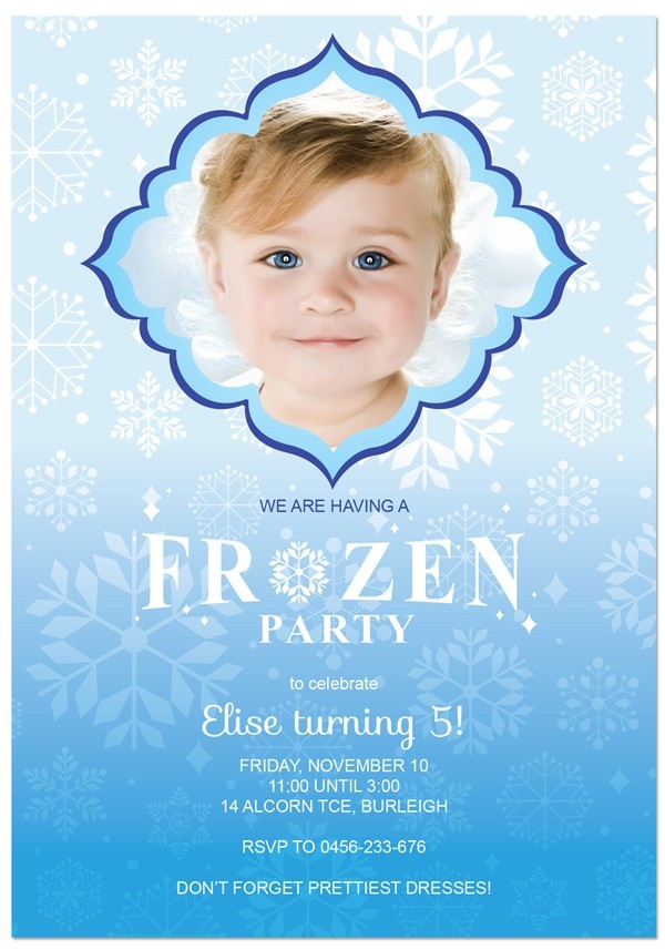 Frozen Princess Birthday Invitations