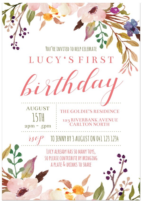 Gather Birthday Invitations
