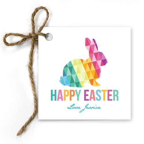 Geometric Rabbit Gift Tags