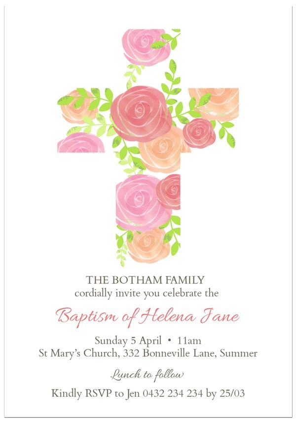 Gods Cross Religious Invitations