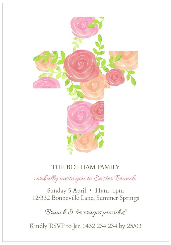 Gods Cross Easter Invitations