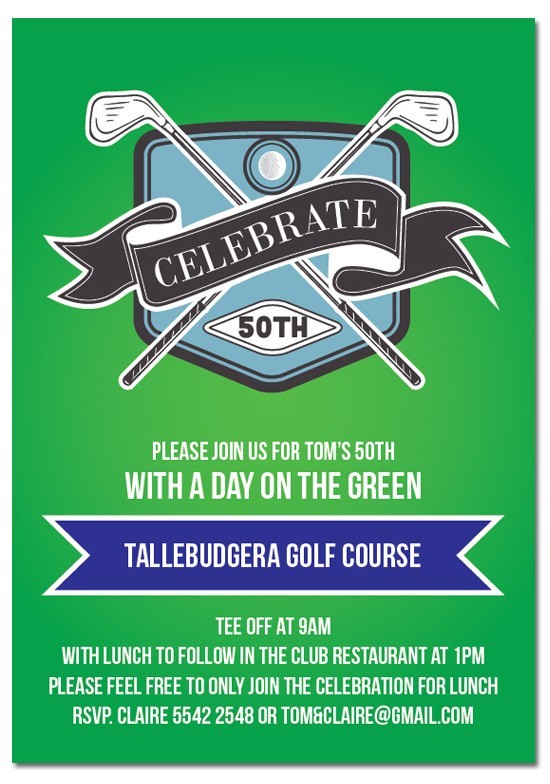 Golf Party Invitations