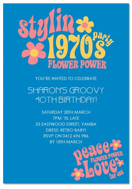 Groovy Birthday Invitations