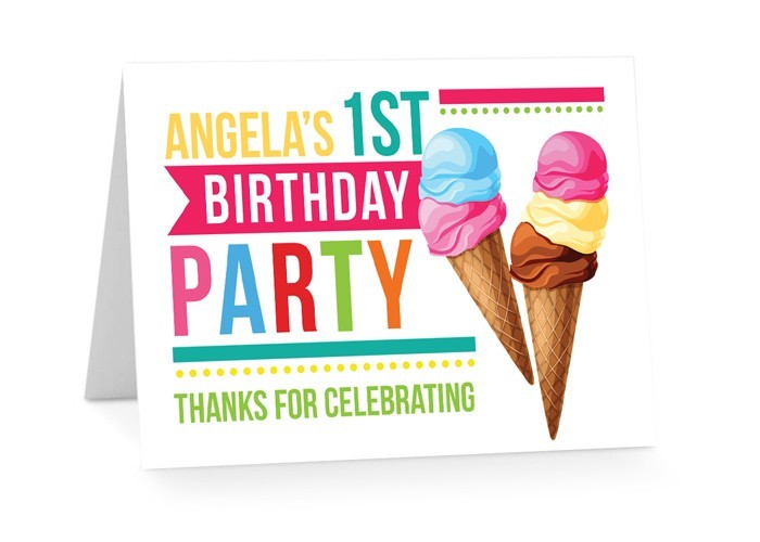 Ice Cream Frenzy Thank You Cards