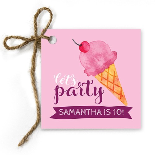 Icecream Birthday Gift Tags
