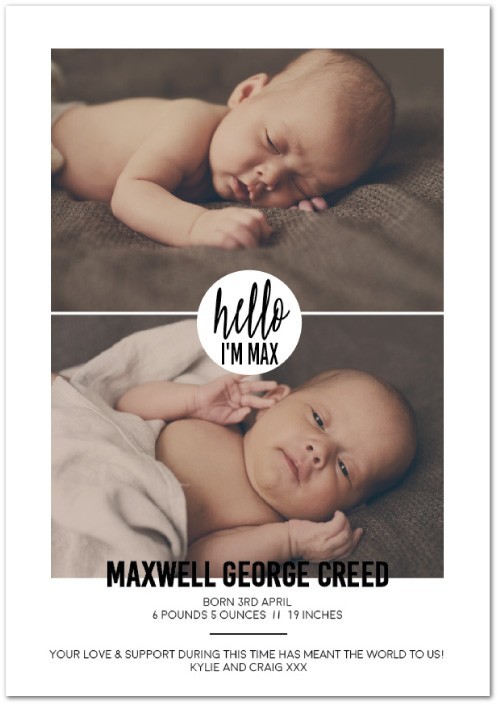 Magical Birth Announcement Cards