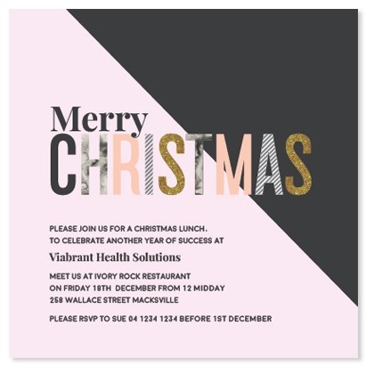 Marbled Modern Christmas Invitations