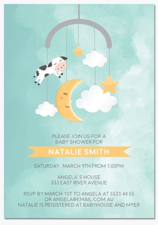 Mobile Baby Shower Invitations