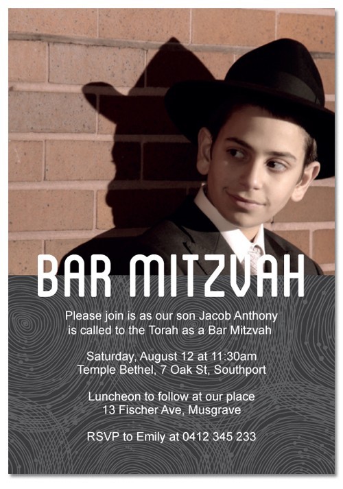 Modern Bar Mitzvah Invitations