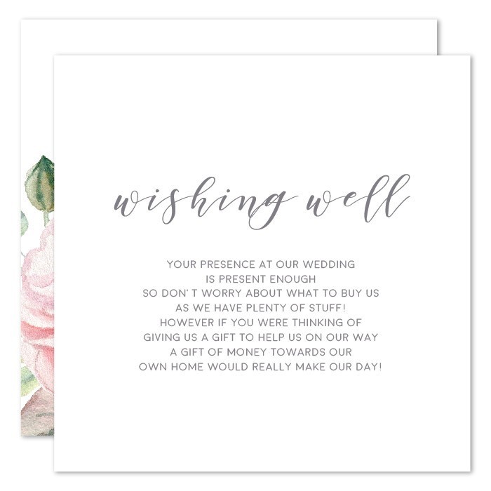 Modern Bouquet Wishing Well Card