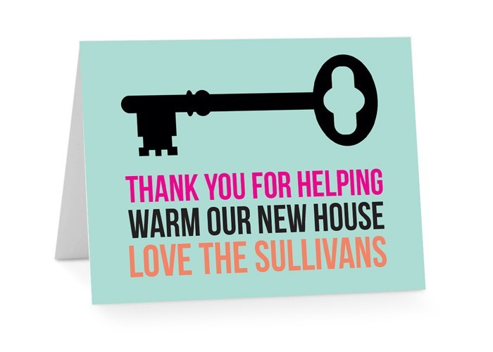 Modern Key Housewarming Thank You Cards