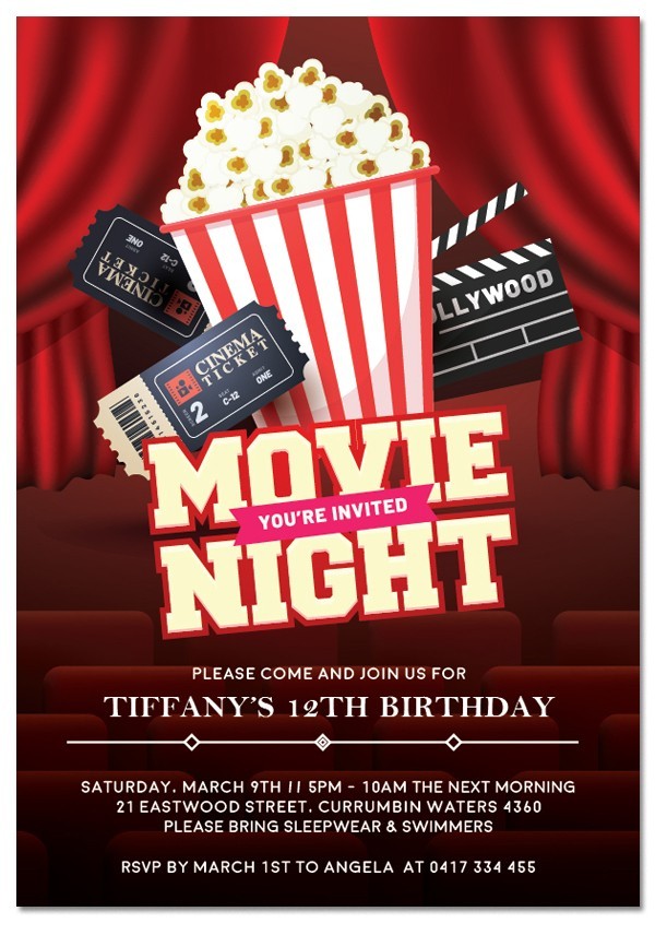 Movie Night Invitations