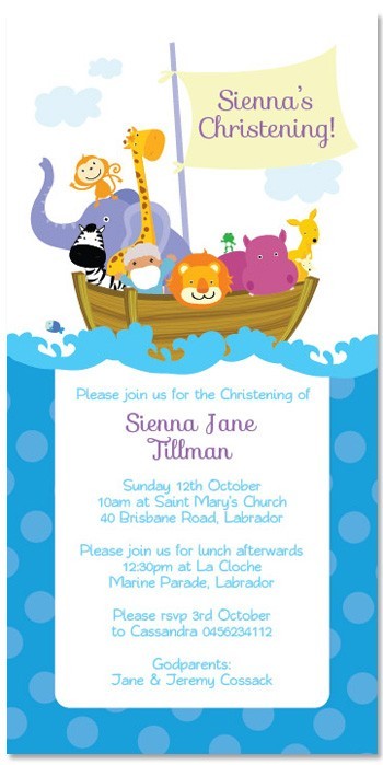 Noah's Ark Invitations