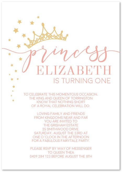 Once Upon A Time Birthday Invitations