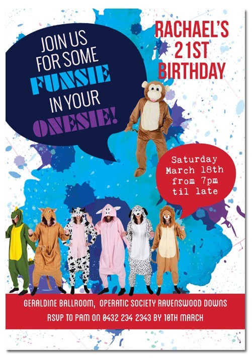 Onesie Birthday Invitations