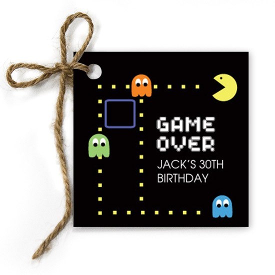 Pacman Birthday Gift Tags