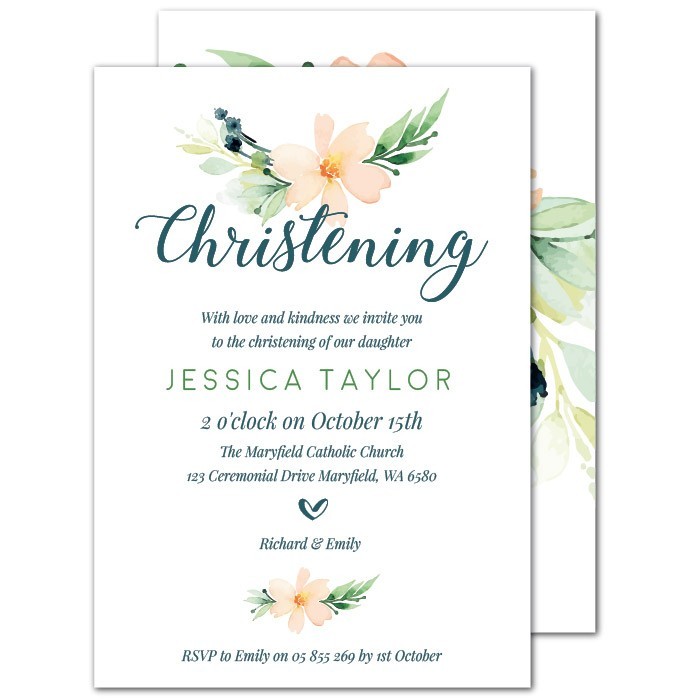 Peaceful Christening Invitations