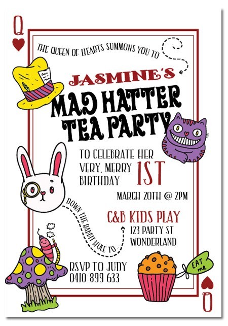 Queen of Hearts Birthday Invitations