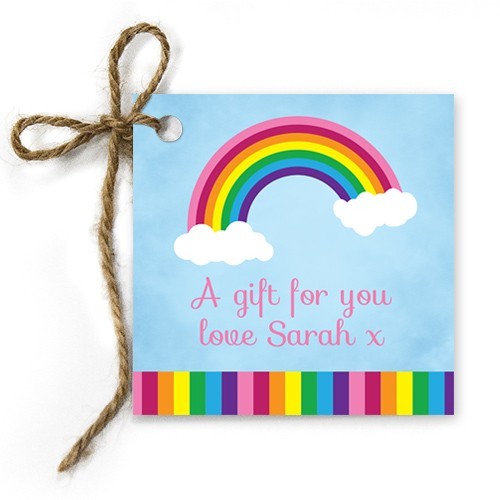 Rainbow Bright Birthday Gift Tags