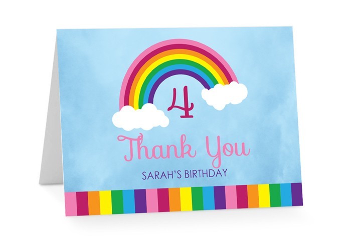Rainbow Bright Thank You Cards